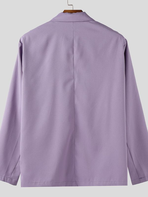 Men's Hollow Button Casual Long Sleeve Blazer SKUL36634