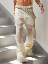 Men's Sheer Mesh Patchwork Casual Pant SKUL27435