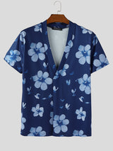 Mens Floral Print Short Sleeve T-Shirt SKUL15027