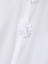 Men's 3D Floral Patchwork Sheer Mesh Long Sleeve Shirt SKUL42546