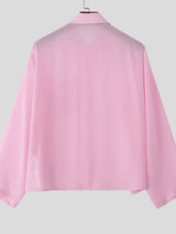 Men's Sheer Mesh Long Sleeve Shirt SKUL34055