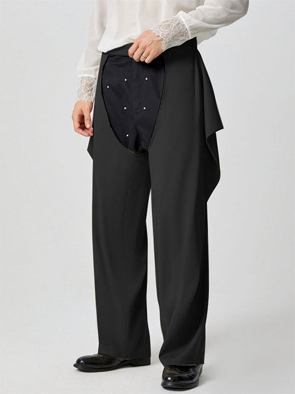 Mens Solid Color Hollow-Out Pant SKUK83309