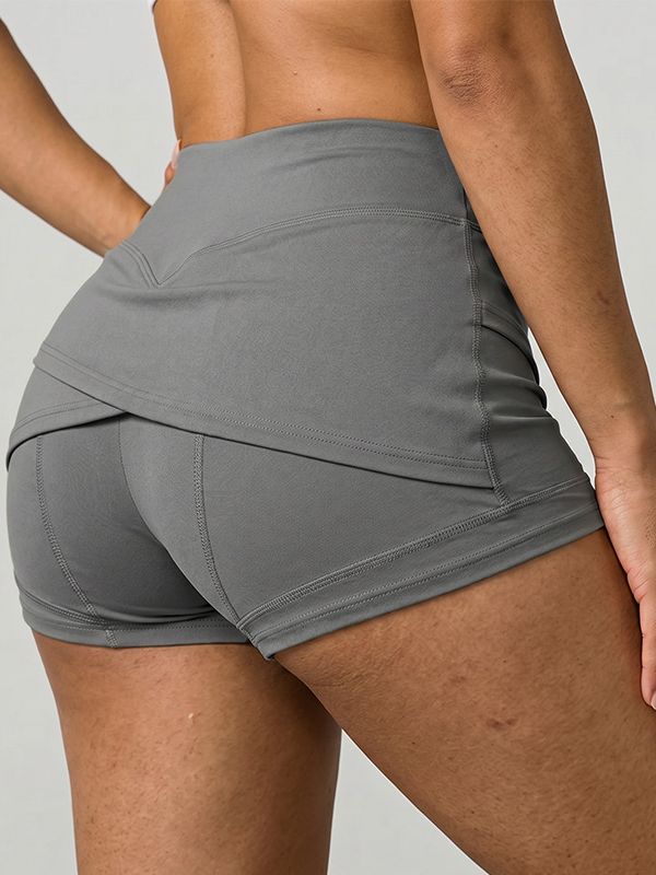 Men's Deconstructed Layered Aesthetic High-Waisted Booty Yoga Short SKUL69227