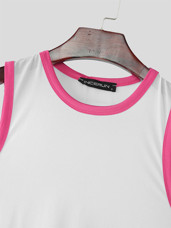 Mens Slightly Sheer Cropped Two Pieces Outfit SKUL17055