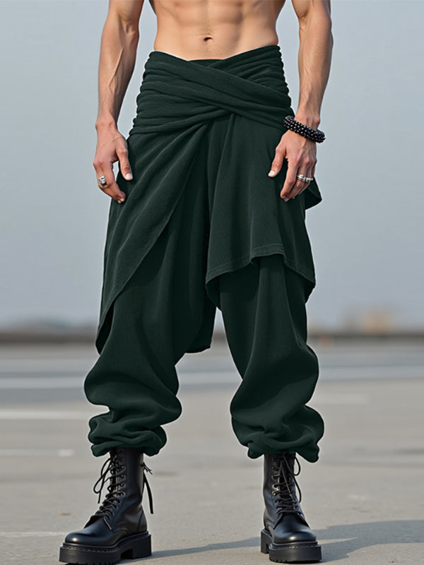 Men's Pleated Cross Texture Pant SKUL29615