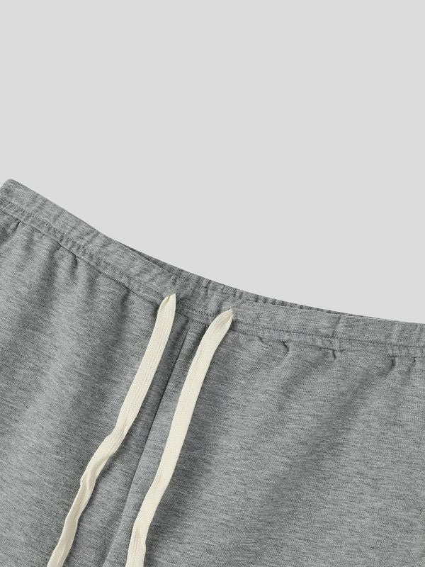 Men's Muscle Bodybuilding Gym Workout Contrast Drawstring Low-Rise Short SKUL83264