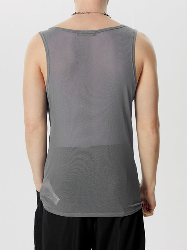 Mens Cross Sheer Low Neck Tank SKUK57404