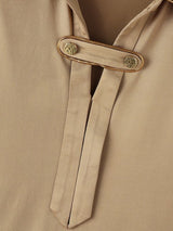 Men's Avant-Garde Metal Button Contrast Edge Lapel Fit Tank SKUL76410