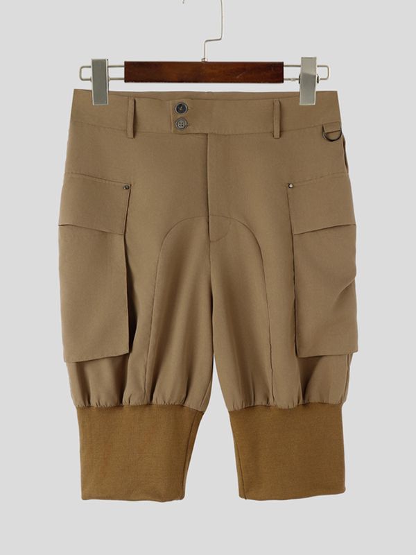 Men's Cyberpunk Techwear Multi-Pocket Cargo Bloomer Short SKUL64172
