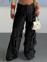 Mens Deconstruction Design Wide Leg Pants SKUK43883