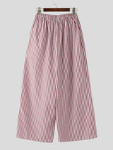 Men's Casual Striped Wide Leg Pant SKUL50055