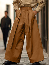 Mens Solid Color Wide-Leg Pant SKUL15171