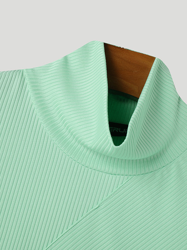 Mens Solid Textured Short Sleeve T-Shirt SKUL04390