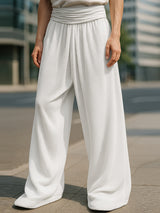 Mens Solid Color Textured High Waist Pant SKUL18012