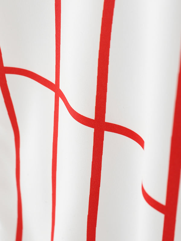 Mens Bold Stripe Cropped Casual Two Pieces Outfit SKUL23547