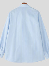 Men's Tie Striped Long Sleeve Shirt SKUL31907