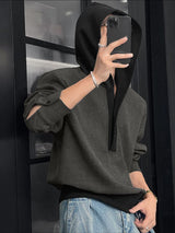 Men's Contrast Color Long Sleeve Hoodie SKUL41566