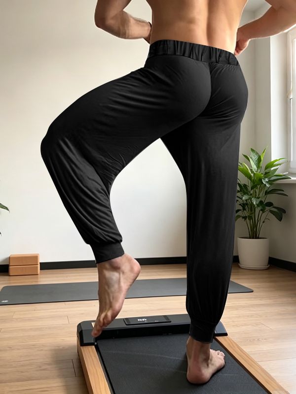 Men's Vintage Casual Soft Draped High-Elastic Loose Yoga Harem Jogger Pant SKUL70419