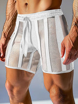 Men's Sheer Striped Casual Short SKUL10614