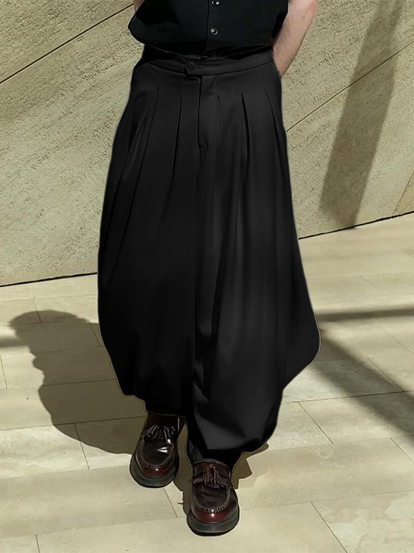 Men's Solid Loose Pleated Pant SKUL31922