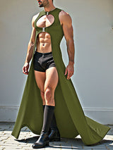 Mens Cut-Out Design Long Hem Tank SKUL11373