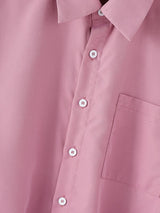 Men's Solid Drawstring Long Sleeve Shirt SKUL36401