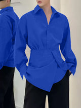 Men's Solid Color Casual Long Sleeve Shirt SKUL29601