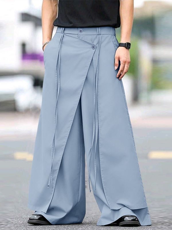 Men's Asymmetric Layered Wide Leg Pant SKUL56120