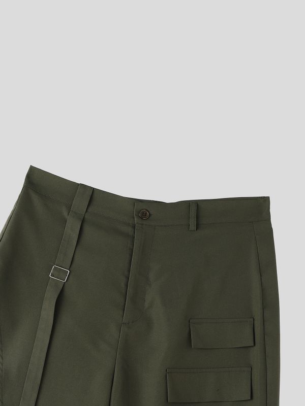 Men's Avant-Garde High Side Slit Cut Out Tactical Cargo Jogger Pant SKUL70351