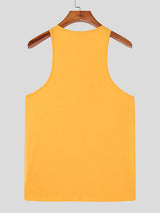 Men's Solid Color Slim Fit Casual Tank SKUL22111
