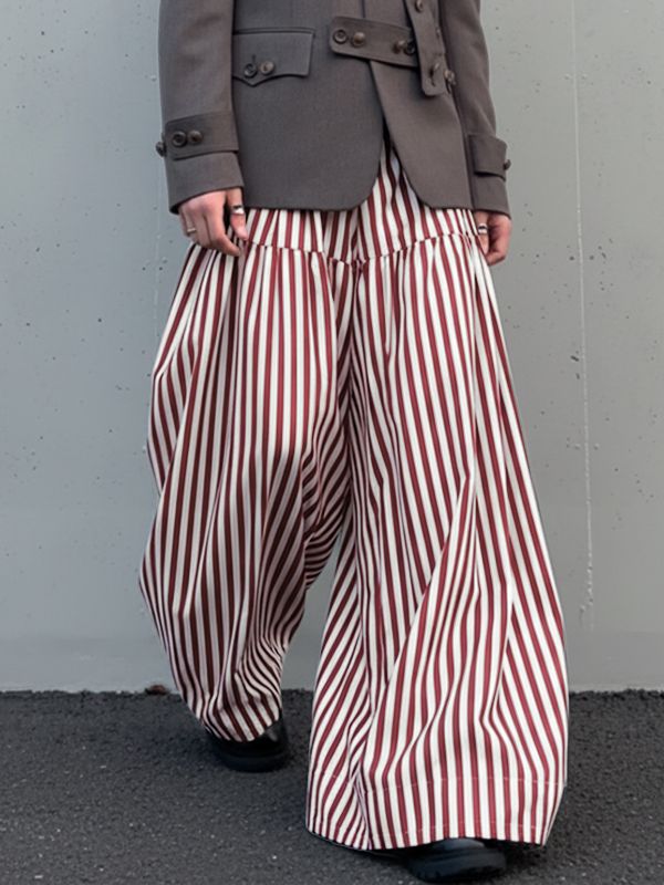 Men's Casual Striped Wide Leg Pant SKUL50055