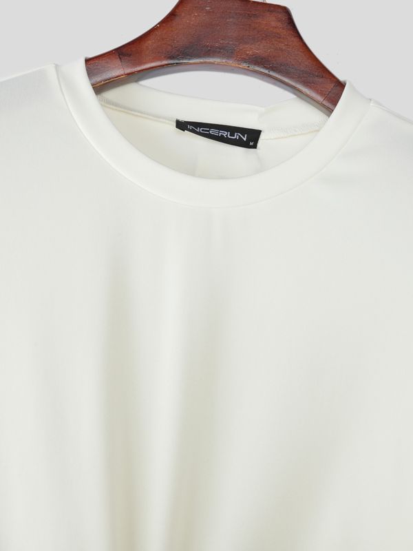 Men's Cross Tie Hollow Out Long Sleeve T-Shirt SKUL29568