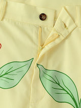 Men's Floral Print Cropped Two Pieces Outfit SKUL36337