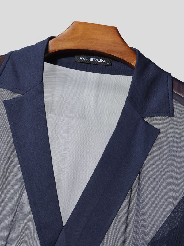 Men's Sheer Mesh Long Sleeve T-shirt SKUL54088