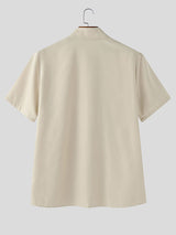 Mens Diamond Embellished Casual Short-Sleeve Shirt SKUL14049