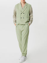 Mens Solid Casual Suit Two Pieces Outfits SKUK57416