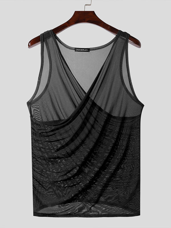 Mens Cross Sheer Low Neck Tank SKUK57404