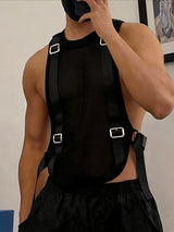 Men's Deconstructed Sheer Mesh Tank SKUL63144