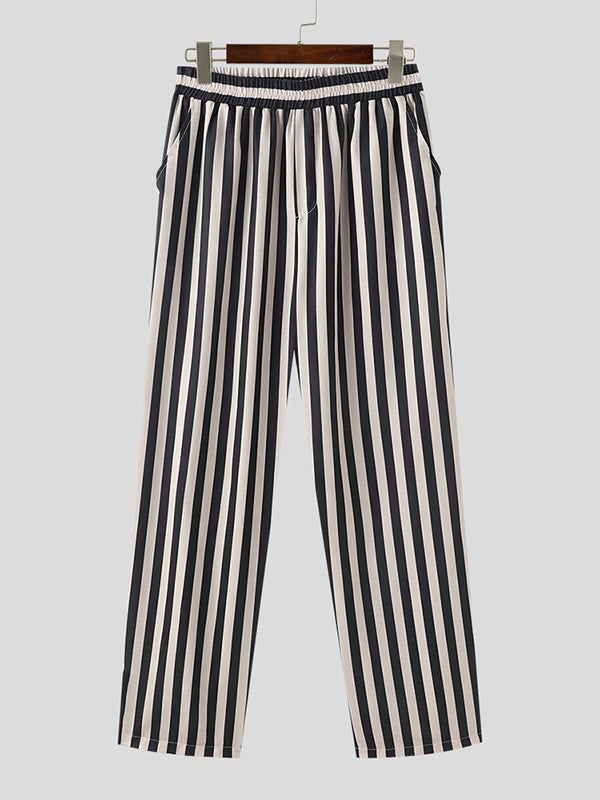 Mens Casual Ethnic Striped Loose-Fit Pant SKUK68005