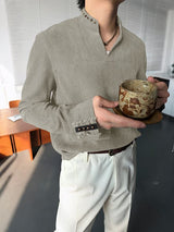 Men's Metal Stud Decor Long Sleeve T-Shirt SKUL29729