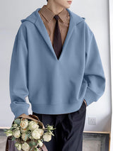 Men's Faux Two Piece Striped Long Sleeve Hoodie SKUL32788