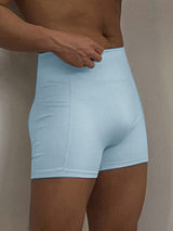 Men's Solid Color Slim Fit High Stretch Casual Short SKUL21023