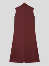 Mens Solid Color Long Hem Casual Cardigan SKUL26029