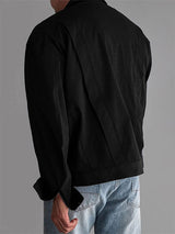 Mens Solid Color Casual Long Sleeve Shirt SKUL06374