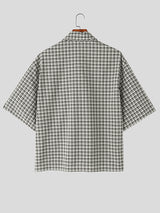 Mens Plaid Short Sleeve Shirt SKUL12913