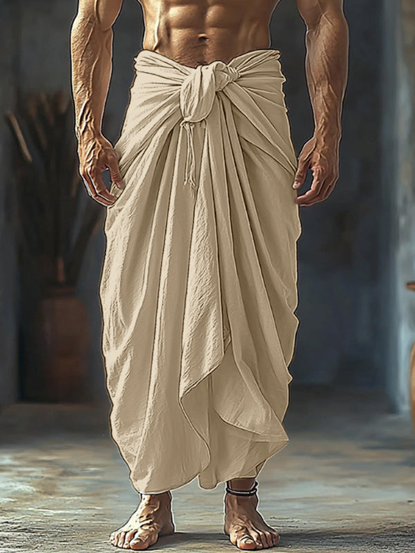 Mens Ruched Textured Twist Casual Pant SKUL15379