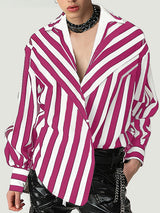 Mens Casual Striped Long Sleeve Shirt SKUK74129