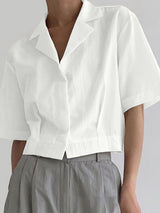 Mens Solid Color Casual Short-Sleeve Shirt SKUL10729