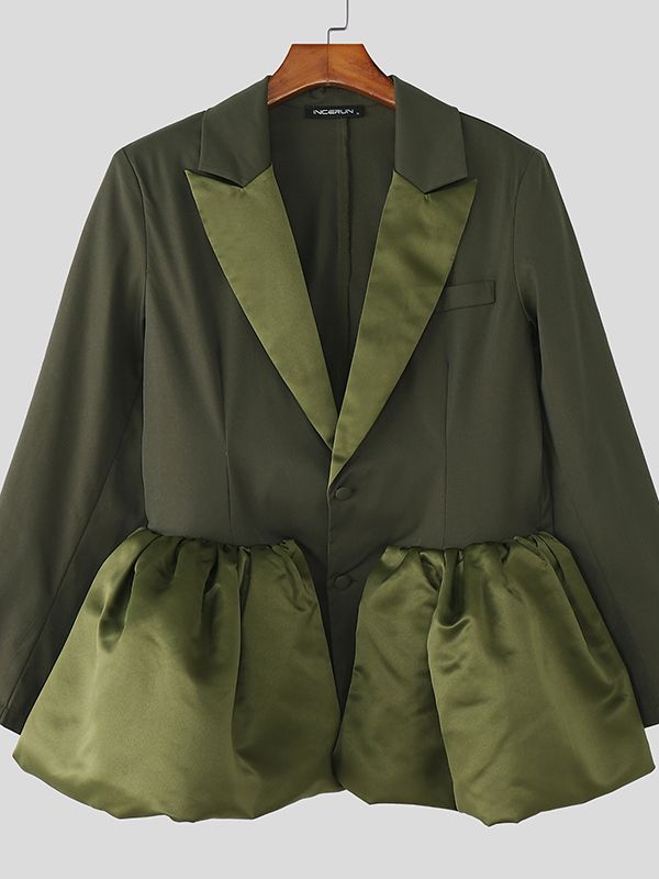 Men's Satin Princess Dress Long Sleeve Blazer SKUL38536