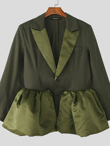 Men's Satin Princess Dress Long Sleeve Blazer SKUL38536